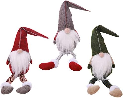 Happyyami Маса за Хранене Декор 3 бр. Блок-Коледа Дядо Коледа Коледни Фигурки на Дядо коледа Джуджето Плюшен Кукла Коледна