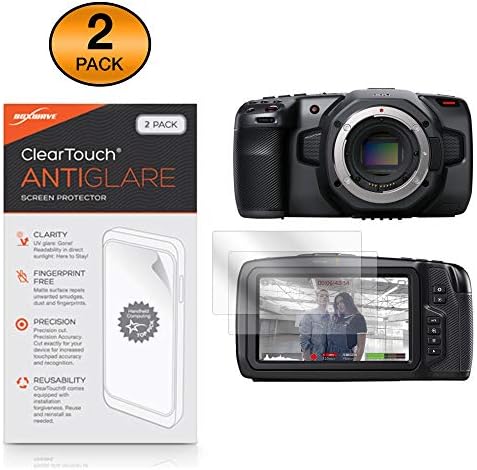 Защитно фолио за екрана Blackmagic Pocket Cinema Camera 6K (Защитно фолио за екрана от BoxWave) - ClearTouch с антирефлексно покритие (2 опаковки), матово фолио за защита от пръстови отпечатъ