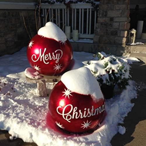 Коледен Надуваем Балон, 23,7 Гигантски PVC Коледни Надуваеми Топки с Украса, Коледни Украси за Празника На Открито, на Закрито, В Двора, в Градината Във Вътрешния Двор