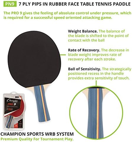 Гребло за тенис на маса Champion Sports Серия Pro с Гумена повърхност - Няколко Скоростни режими