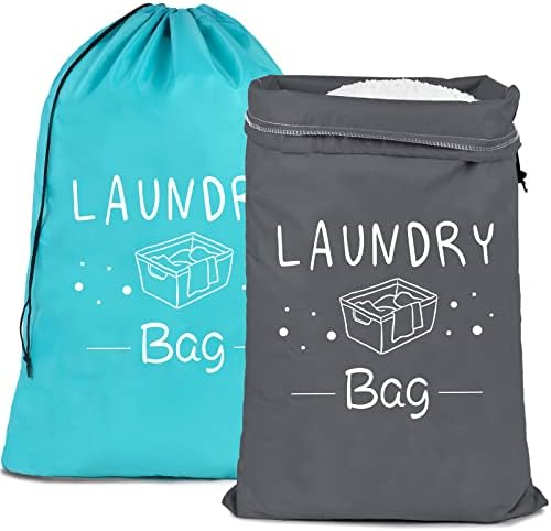2 Много Големи Пътни чанти за бельо, Тежкотоварни Туристическа чанта за дрехи, Чанта-органайзер за мръсни дрехи, която може да се пере в перална машина, със закопчал?