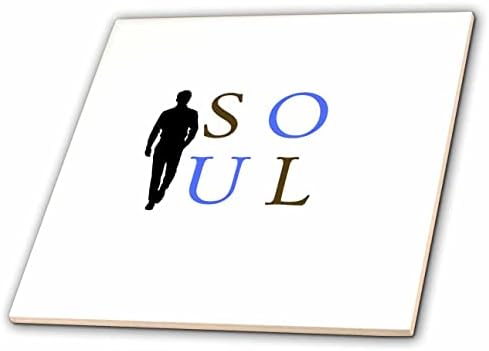 Дизайнерска колекция 3dRose Marileahs Couple - Изображение на мъжете с надпис soul - Tiles (ct-364203-7)