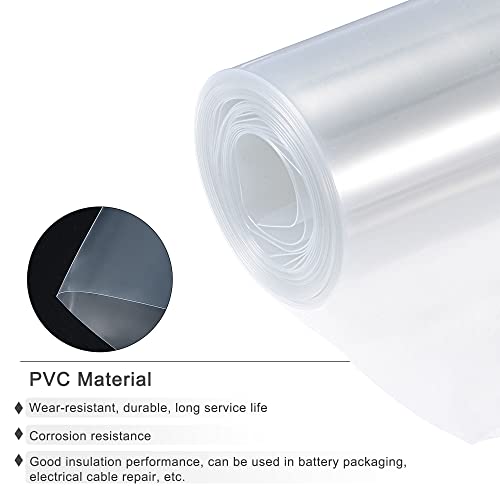 MECCANIXITY Battery Wrap PVC Свиване Тръба 75 мм Плоска 6 м Прозрачна Добра Изолация за Отделението блок