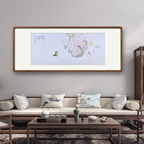 Magnolia Fragrans Цвете, Птица, Бамбук Кошница Китайска Живопис Ръчно Рисувани Стенни Изкуството на Източна Четка За Миене
