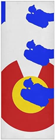 Одеало за йога Augenstern, Флаг на щата Колорадо, Туристическа Кърпа За Йога Постелката За Йога, Кърпа