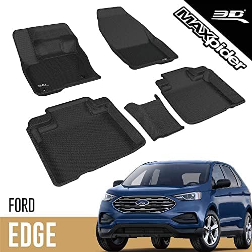 При всякакви метеорологични условия на тепиха 3D MAXpider за Ford Edge 2015-2022, изработени по индивидуална поръчка на автомобилни подови настилки, серия Kagu (1-ви и 2-ри ред, чере?