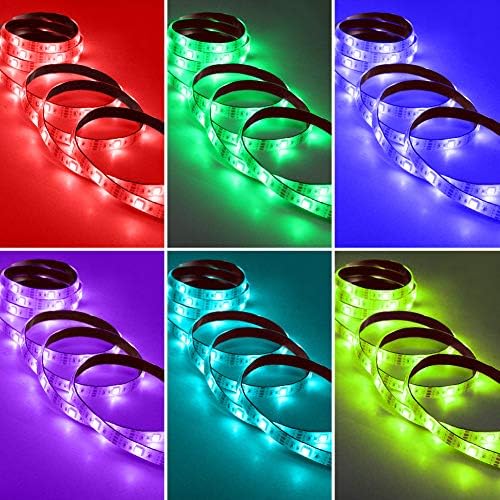 Led лента С Батерии abtong RGB Led Лента с мини-Контролер Водоустойчива Led Лента Въжени Фенери Акумулаторни Led Фенери Многоцветни Променящите се Светлини 2 М 6,56 фута