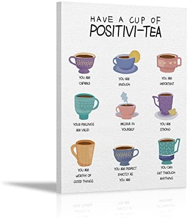 KEUSPI Positivi-Чай Положителен, Самоутвърждаване, Стенен Декор, Платно, Стенни Художествена Живопис, Картини За Дома Терапевтични