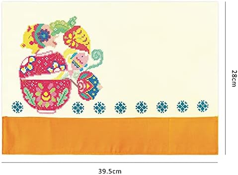 Комплект за бродерия на кръстат бод Xiu Crafts - Happiness | 2870802 | Размер довършителни 15,6 x 11 Салфетка 14 карата Aida 22 Цветове за начинаещи Ръчно изработени Перфектен подарък За