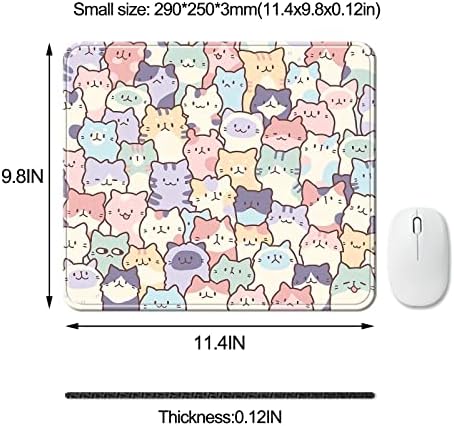 YBHNTZ Забавен Подложка за мишка с сладък Котка, Малка Геймърска подложка за мишка за момичета, Нескользящая