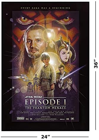 ПЛАКАТ STOP ONLINE Star wars Епизоди I, II и III - Плакат на филма /, Определени за печат (3 отделни пълен размер на плаката