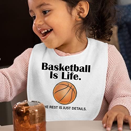 Детски престилки Баскетбол Is Life - Спортни Престилки за Хранене на деца - Готини Графични престилки за хранене