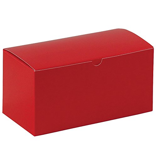 Подаръчни кутии, 9 x 4 1/2 x 4 1/2, празнично червено, 100 / калъф