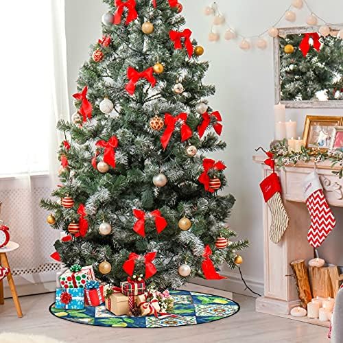 xigua Коледно Дърво Мат Лимонови Плодове Керамични Акварел Коледно Дърво Поставка Мат Коледно Дърво Пола Коледна празнична