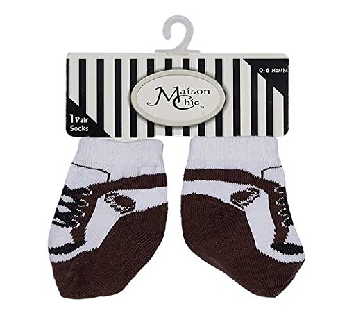 Луксозни маратонки Maison с футболни чорапи, кафяво-бели