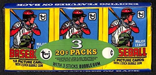 Спортни Сувенири 1979 Topps New Factory Sealed Baseball 3 Тава за восъчни Опаковки D79126 С Класификация New