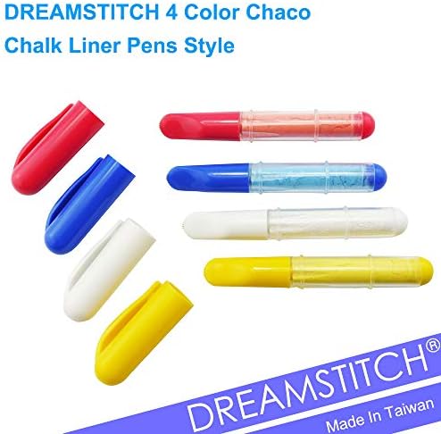 DREAMSTITCH 4-Цветни Химикалки-втулки от тебешир Chaco Стил - Игла Инструмент За тепане, Бледа Маркер Chaco, Инструменти