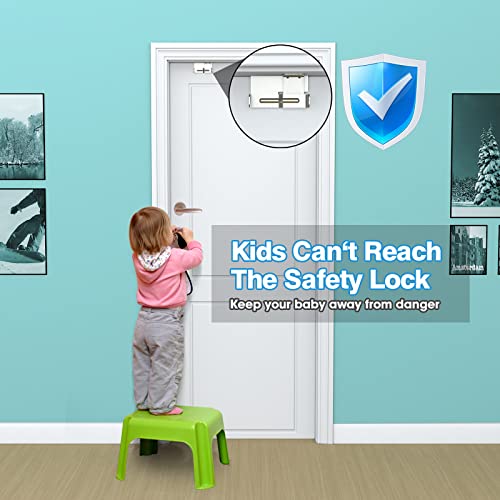 Брави за безопасност на децата (3 опаковки), защитени от деца автоматично заключване на вратите, горната част на