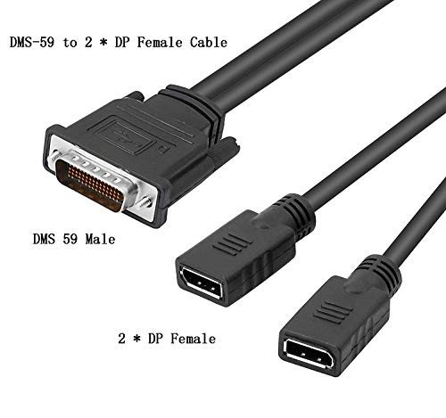 Кабел-адаптер XMSJSIY DMS-59 Пин към Дп DisplayPort, удължителен кабел DMS-59 с жак Dual ДП 1 2 Адаптер за