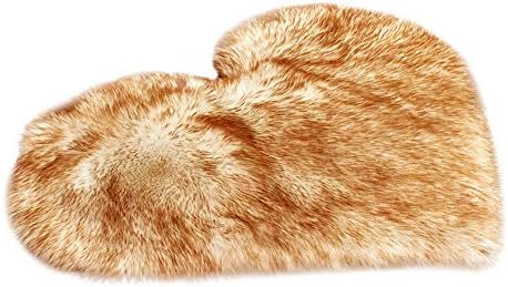Меки Постелки от изкуствена кожа овча кожа MOMFEI във формата на сърце за Домашно Дивана, Плюшена подложка, 40x50 см/16 x 20 (B)