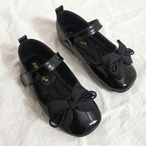 Детски Обувки от Перлената на кожата, Фини Модни обувки с Мека Подметка, Черни, Малки Кожени Обувки Mary, Обувки