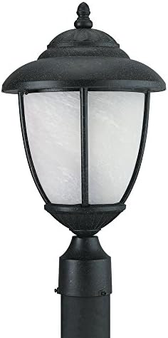 Лампа Sea Gull Lighting 82048-185 Yorktown Outdoor Post Фенер Външен Лампа, Одноламповый, Черен