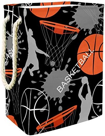 Inhomer Баскетболен Модел 300D Оксфорд PVC, Водоустойчив Кошница За Дрехи, Голяма Кошница за Дрехи за Одеяла Дрехи Играчки в