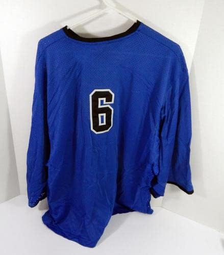 Използвана игра Iowa Hawkeyes 6 Blue Goalie Джърси Jersey DP45308 - Използвана от играта НБА
