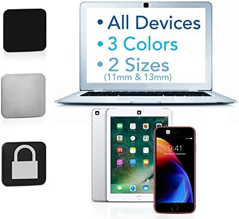 Калъф за мини-уеб камера (6 опаковки, черен) - Нанотехнологичная здрава залепваща защитно фолио за уеб камера за лаптопи, смартфони, таблети и настолни компютри - Вни?
