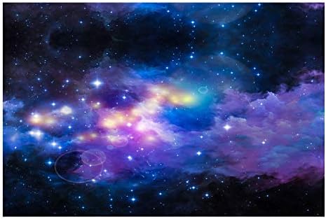 Аквариум Фона на Космическото Пространство, Галактика Звездното Небе Аквариум Тапет Лесно се нанася и отстранява PVC Стикери Снимки Плакат Фоново украса от 12.4 x 24,4