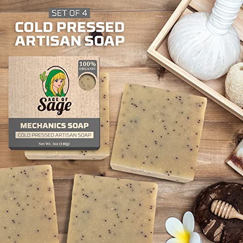 Естественият сапун Age of Sage за мъже - Подаръчен комплект Блокчета веганского сапун за баня - ръчно изработени Сапуни, студено