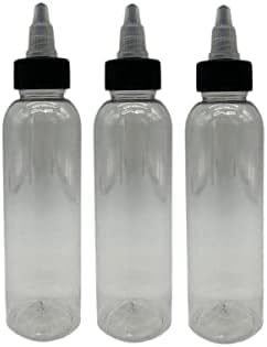 Natural Farms 4 грама Прозрачни бутилки Cosmo, които НЕ съдържат BPA - 3 Опаковки на Празни контейнери за Еднократна употреба - Етерични масла За Ароматерапия за коса | Черен / Н?