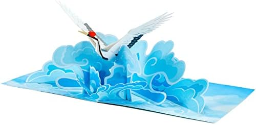 WOWPAPERART Журавлиная Птица - 3D Всплывающая Цветна Картичка за всеки повод рожден Ден, Любов, Поздравления,