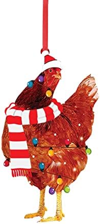 npkgvia Шал Пилешки Декорация на Коледна Украса на Коледни Празнични украси Дърво Външно Коледна украса Виси на Тъканта