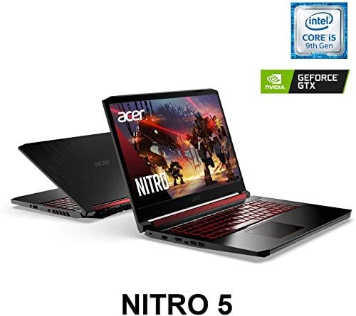 Лаптоп за игри Acer Nitro 5, Intel Core i5-9300H, NVIDIA GeForce GTX 1650, 15,6 Full HD IPS дисплей, Wi-Fi, 6, клавиатура