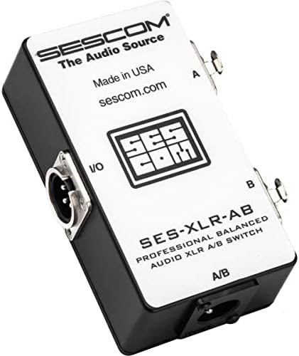 Пасивен преминете Sescom SES-XLR-AB Balanced Audio Pro Grade XLR A/B, 2 XLR конектор 1 конектор XLR