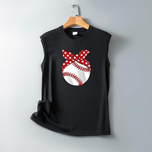 Женски Бейзбол Върховете на Бретелях, Летни Ризи Без Ръкави, Забавни Жилетки С Графичен Дизайн, Ежедневен Тениска