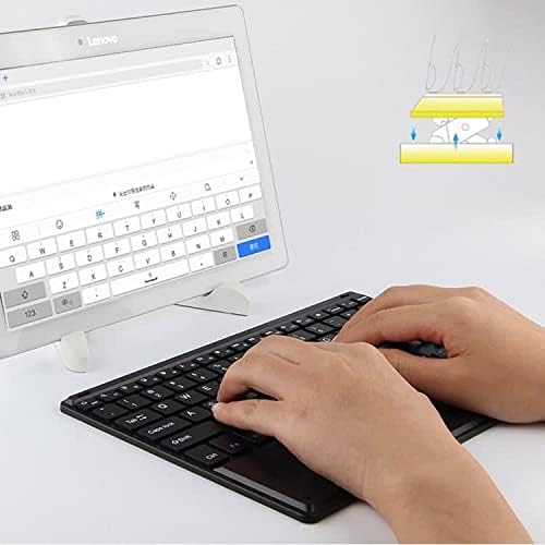 Клавиатура BoxWave е Съвместим с таблетен SGIN Android 12?E10P (10 инча) - Bluetooth клавиатура SlimKeys с трекпадом, Преносима