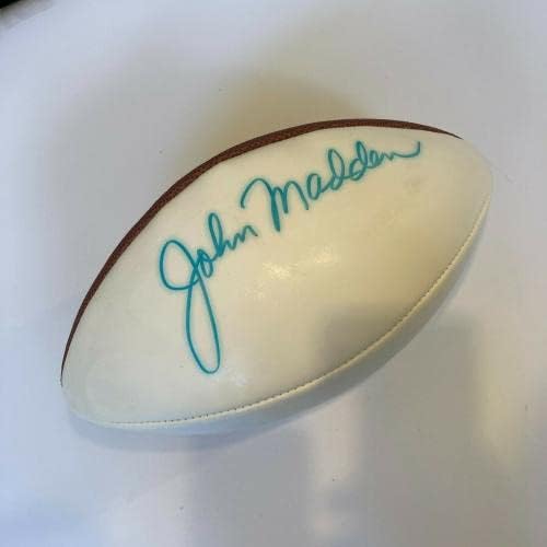 Джон Мадън Подписа Официално споразумение Wilson NFL Football JSA COA с Автограф - Футболни топки С Автографи