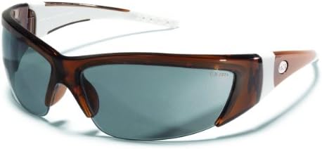 Защитни очила Crews FF222 ForceFlex 2 с Прозрачна Кафява рамки и сиви лещи, 1 Чифт
