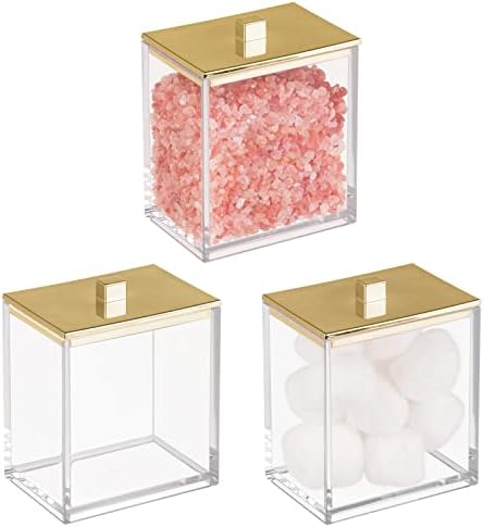 mDesign Пластмасова Правоъгълна Аптека кутия -Органайзер за декор на Рафтовете на масата, в банята - с Капацитет