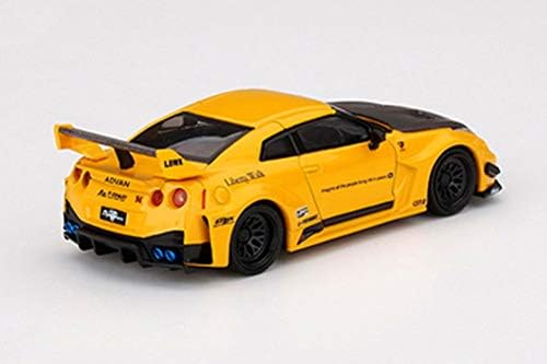 Миниатюрни модели В РЕАЛЕН размер 35GT-RR Версия 1 ПАУНД-Silhouette Works GT RHD (десен волан), Жълт на цвят, с карбоновым