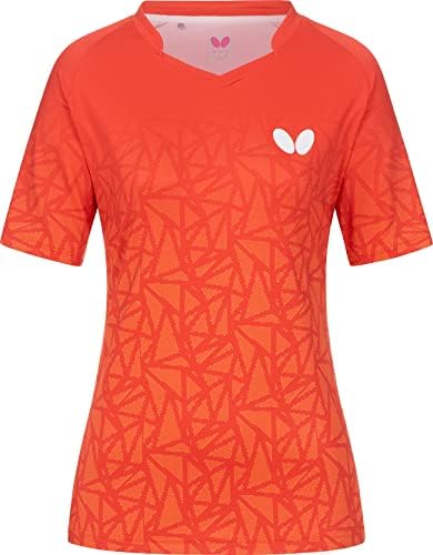 Жените риза Higo Лейди с пеперуда, Стандартни, Спортни, тенис На маса - Антрацит или Червено