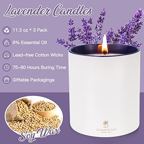 3 Опаковки на Свещи за Дома С Аромат на Лавандула, 240-Посока на Комплект Свещи С аромат на Лавандула, Определени