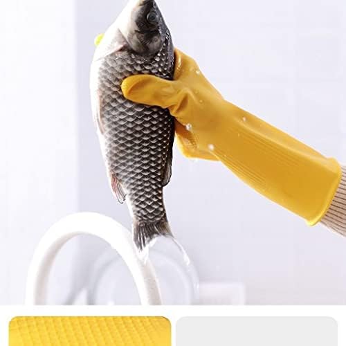 N/A, 3 Чифта гумени латексови ръкавици Сигурността на работа при пране на Бельо, Кухненски Прибори Инструмент за миене на съдове (Цвят: както е показано, размер: малък)