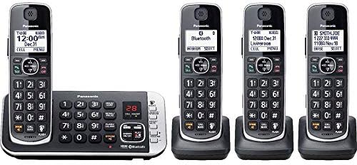 Разтегателен Безжична телефонна система Panasonic KX-TGE674B с цифрова система за автоматичен - Черен (Обновена)