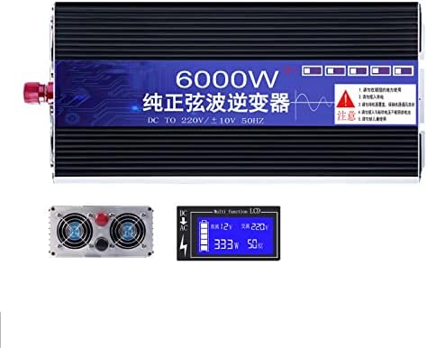 2800 W/6000 W Максималната Мощност на Чиста синусоидална инвертор dc 12 24 48 60 72 до 220 преобразувател на мощност ac Автомобилен инвертор с LCD дисплей (цвят: 72-220 В)