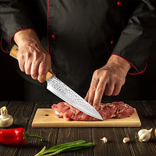 Кухненски нож Moorhaus 8 , Неръждаема Дамасская Стомана 67 Слоеве - Остри, като бръснач, Отличен за запазване