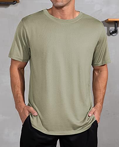 Мъжки бамбукови тениски QUALFORT, Риза с деколте, под гърлото