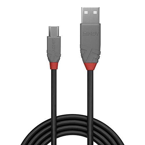 Кабел LINDY USB 2.0 Type A / Type B Micro, Антралиновый, Черен, 0,2 m (номер на модела: 36730)